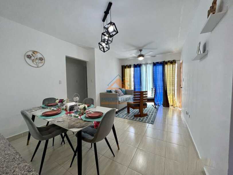 Apartamento amueblado de renta en Licey al medio-3
